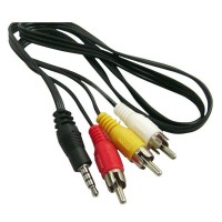 Кабель 3.5 Stereo-3RCA LINCOM LIN-15-01 штекер-штекер 1,0м черн.