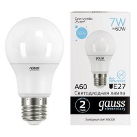 Лампа GAUSS Elementary 7Вт E27 LED 560Лм 6500K A60 шар