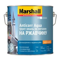 Грунт-эмаль акриловая MARSHALL Anticorr Aqua BC полуглянцевая 2л б/цв, арт.5255648