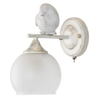 Бра ART LAMP Gemelli 1х60Вт E27 металл крашеный бело-золотой