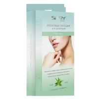 Полоски для депиляции SHARY Silk Epil алое восковые для лица 12шт+2салфетки