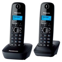 Аппарат телефонный DECT PANASONIC KX-TG1612RUH, 2 трубки, серый