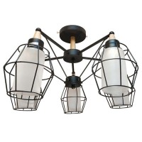 Люстра потолочная Jupiter Lighting Elbor black 5х60Вт Е27 металл дерево