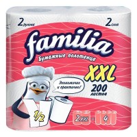 Полотенца бумажные FAMILIA XXL 2-слойные 2 шт