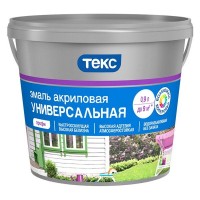 Эмаль акриловая унивесальная ТЕКС Профи А гл 0,9л белая, арт.700010639