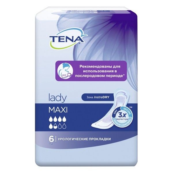 Прокладки TENA Lady Макси урологические 6шт