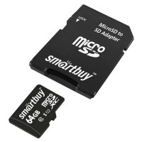 Карта памяти microSDXC SMARTBUY 64GB Class 10 UHS-1