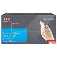 Перчатки PRO SERVICE Professional виниловые размер M 100шт