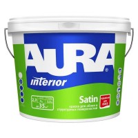 Краска в/д AURA SATIN 2,7л белая матовая для обоев, арт.11171