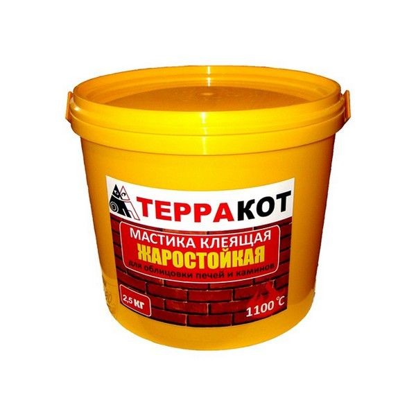 Мастика жаростойкая клеящая ТЕРРАКОТ, 2,5кг