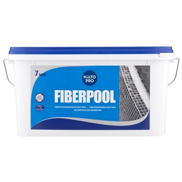 Мастика гидроизоляционная Kiilto FIBERPOOL 7 кг., арт.T3723.300