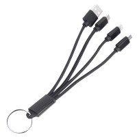 Кабель USB A 2.0-USB Type-C, USB micro, Lightning АТОМ 31039 0,2м черн.