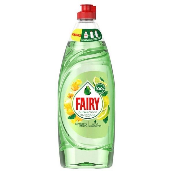 Средство для посуды FAIRY Pure & Clean Бергамот и Имбирь 650мл