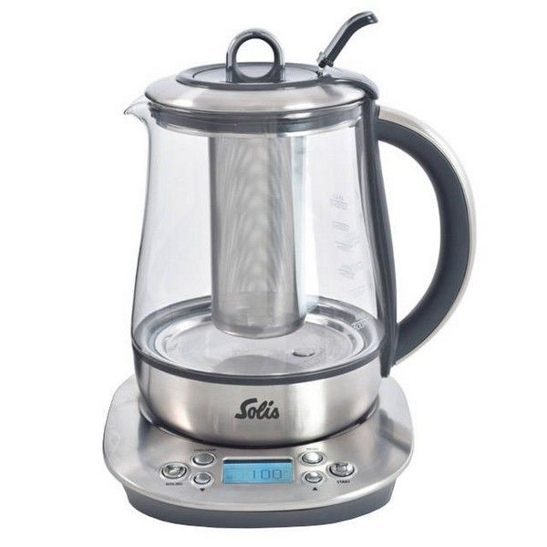 Чайник SOLIS 962.35 Tea Kettle Digital 1400Вт 1,7л стекло с заварником