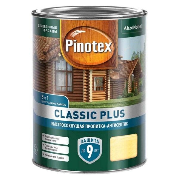 Средство деревозащитное PINOTEX Classic Plus 0,9л лиственница, арт.5479761