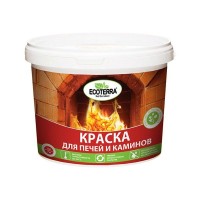 Краска для печей ECOTERRA,2.5кг, цвет: красно-коричневая, арт.ЭК000117774