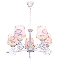 Люстра подвесная J-LIGHT Vessella 5х40Вт E14 античный белый
