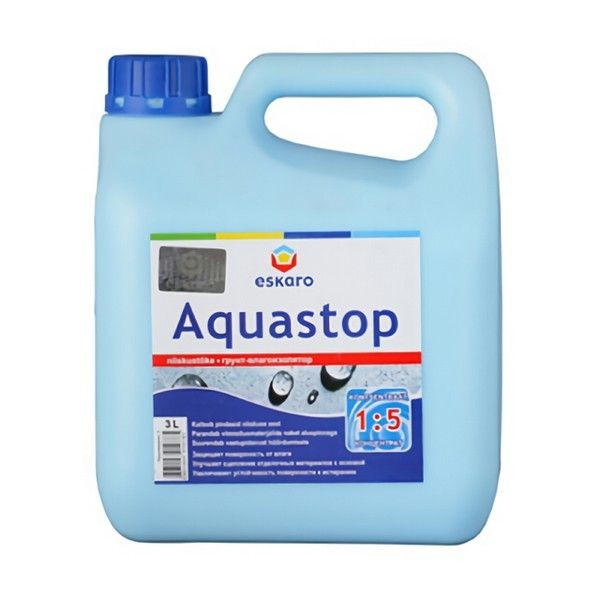 Грунт влагоизолятор Eskaro Aquastop 3л концентрат 1:5, арт.0785