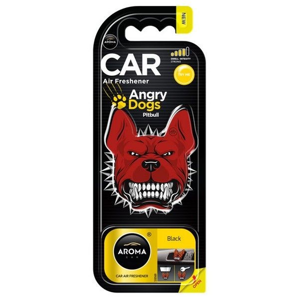 Ароматизатор AROMA CAR Angry Dogs Pitbull Black