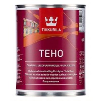 Краска алкидная фасадная TIKKURILA Teho для дерева база A 0,9л белая, арт.26060010110